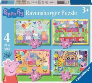 Wholesale Ravensburger Peppa Pig 4 in a Box Jigsaw Puzzle from Harrisons Direct