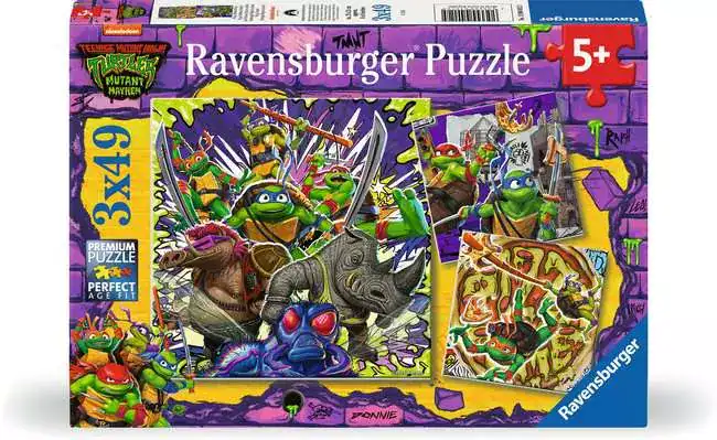 Wholesale Ravensburger Teenage Mutant Ninja Turtles 3 x 49 Piece Jigsaw Puzzle from Harrisons Direct