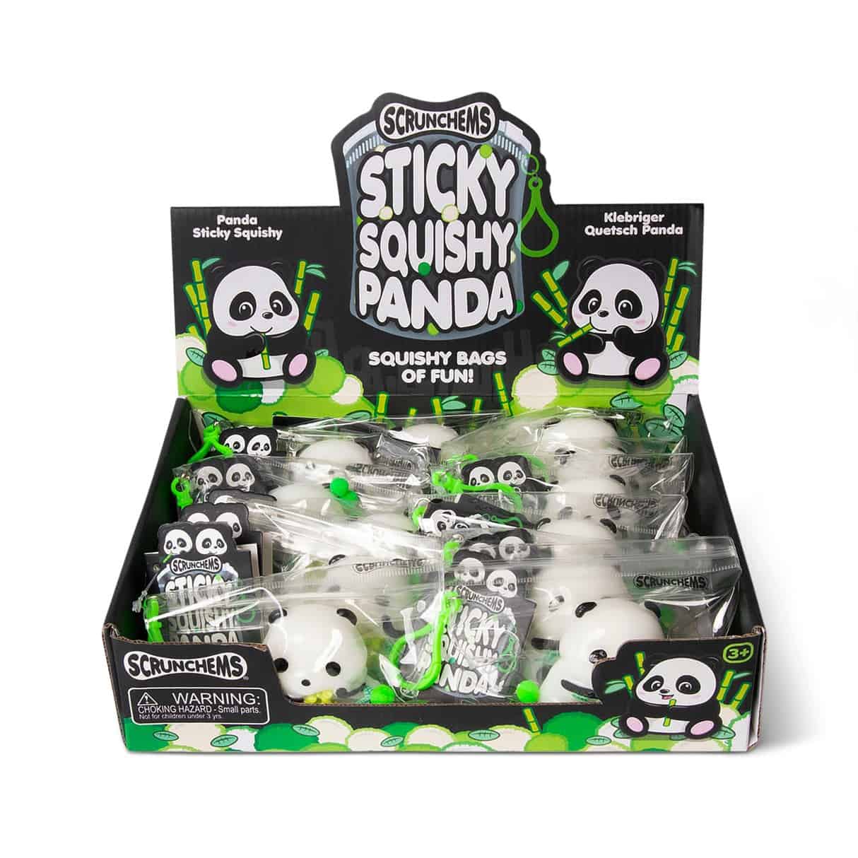 Wholesale Scrunchems Sticky Squishy Panda CDU from Harrisons Direct