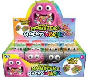 Wholesale Squidgy Monster & Wacky Wormz CDU from Harrisons Direct