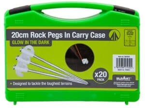 Wholesale Summit Glow In The Dark Rock Pegs With Case 20cm Pack of 20 from Harrisons Direct