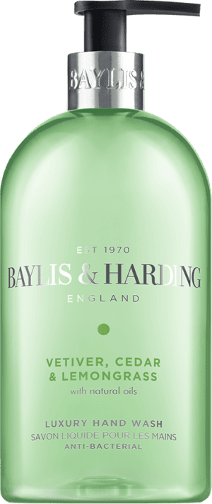 Wholesale Baylis & Harding Vetiver, Cedar & Lemongrass Anti-Bacterial Hand Wash 500ml from Harrisons Direct