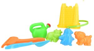 Wholesale Beach Set - 15cm Castle Bucket with Spade & Accessories from Harrisons Direct