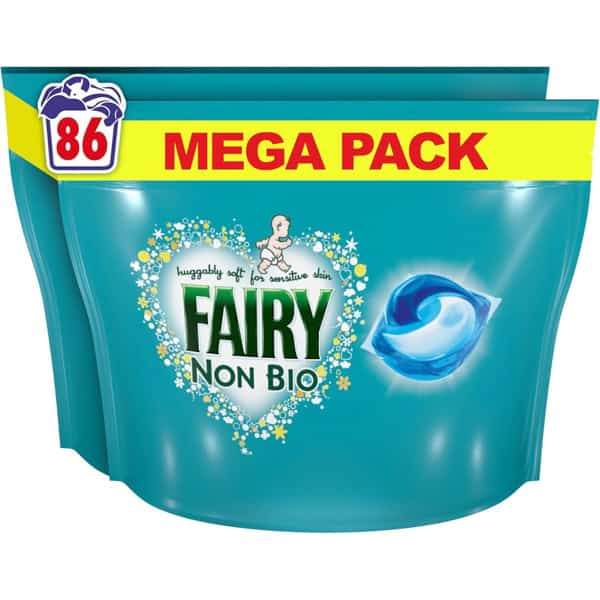 Wholesale Fairy Non Bio Pods 86s for Sensitive Skin from Harrisons Direct