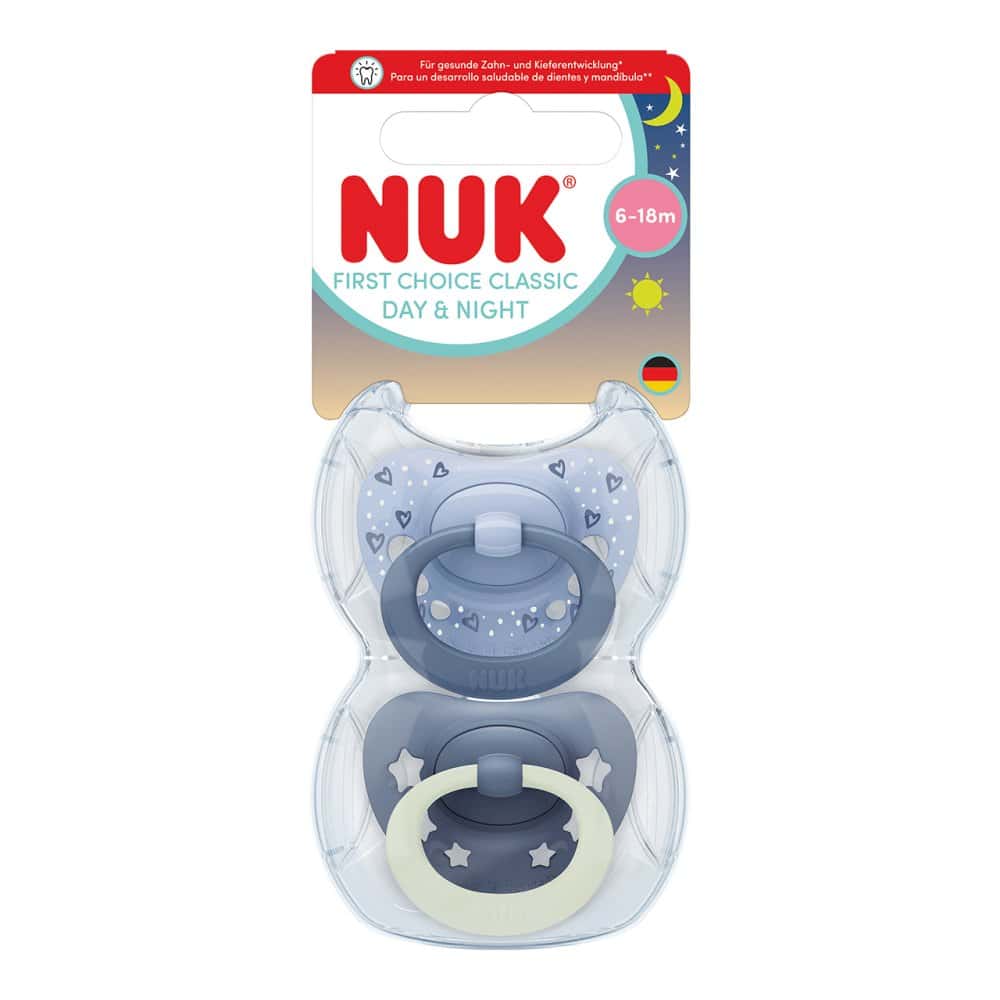 Wholesale First Choice Day & Night Soother 2 Pack 6-18m Boys from Harrisons Direct