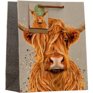 Gift Bag Medium – Highland Cow from Harrisons Direct