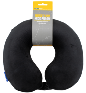 Globetrek Memory Foam Neck Pillow – Black from Harrisons Direct