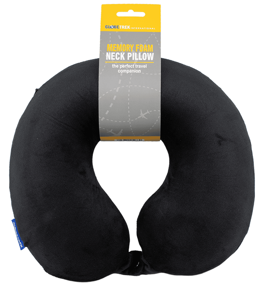 Globetrek Memory Foam Neck Pillow – Black from Harrisons Direct