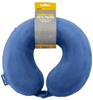 Globetrek Memory Foam Neck Pillow – Blue from Harrisons Direct