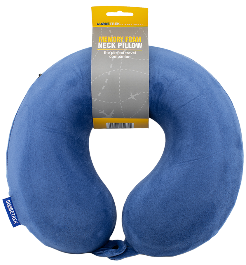 Globetrek Memory Foam Neck Pillow – Blue from Harrisons Direct