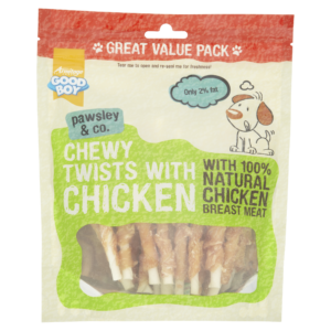 Wholesale Good Boy Chewy Twists With Chicken 320g from Harrisons Direct