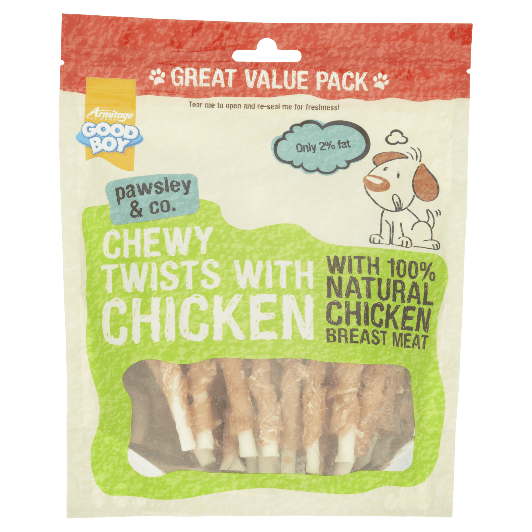 Wholesale Good Boy Chewy Twists With Chicken 320g from Harrisons Direct
