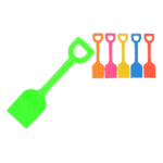 Nalu Spade – Plastic Scoop Spade – 25cm – Assorted Colours from Harrisons Direct