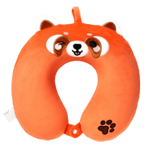 Relaxeazzz Red Panda Memory Foam Travel Pillow from Harrisons Direct