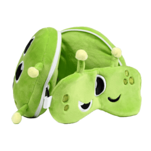Relaxeazzz Space Cadets Alien Travel Pillow & Eye Mask from Harrisons Direct