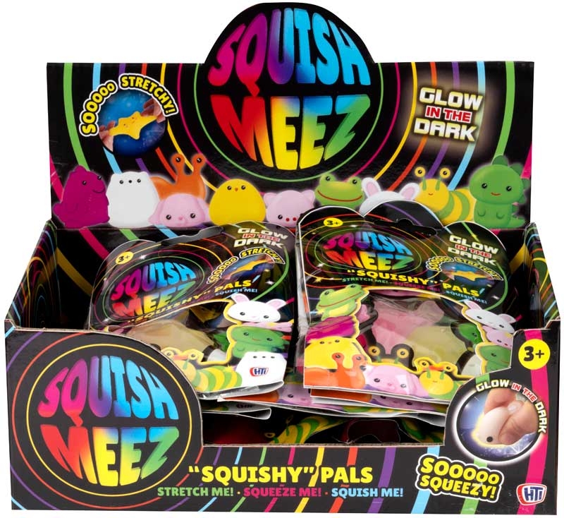 Wholesale Squish-Squeeze Glow In the Dark Squishy Pals from Harrisons Direct