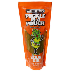 Wholesale Van Holten Sour Sis Pickle in-a Pouch 306g from Harrisons Direct
