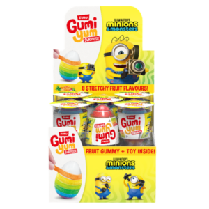 Wholesale Zuru Gumi Yum Surprise Minions 22g CDU from Harrisons Direct
