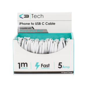 Wholesale C3 Type C to Lightning Cable CDU from Harrisons Direct