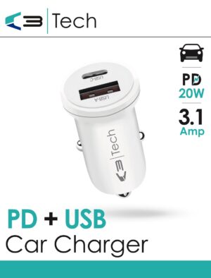 Wholesale C3 Tech PD+USB Car Charger from Harrisons Direct