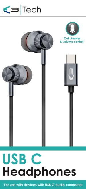 Wholesale C3 Tech USB-C Headphones Hands Free from Harrisons Direct