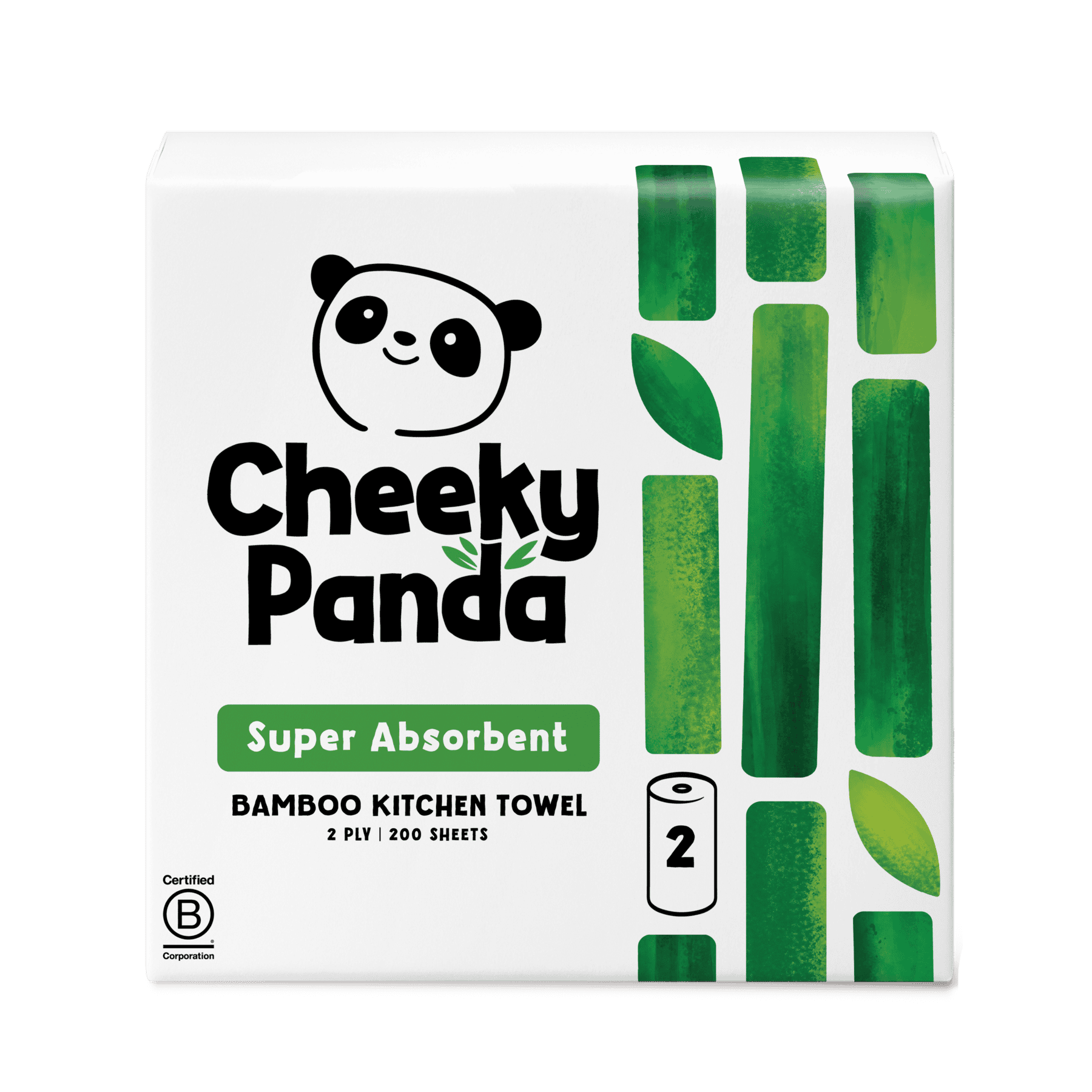 Wholesale Cheeky Panda Sustainable Plastic-Free Bamboo Kitchen Rolls - 2pk from Harrisons Direct