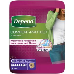 Wholesale Depend Comfort Protect Incontinence Pants XL 9's from Harrisons Direct