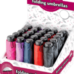 Wholesale Folding Umbrella in CDU Assorted Colours from Harrisons Direct