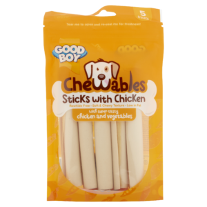 Wholesale Good Boy Chewables Sticks with Chicken & Veg 5 Pack from Harrisons Direct