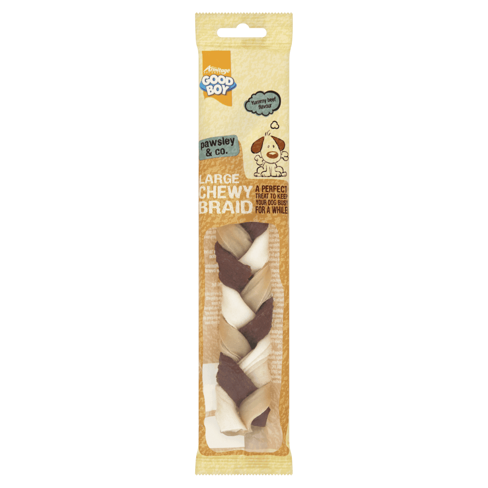 Wholesale Good Boy Chewy Braid Beef Large 96g from Harrisons Direct