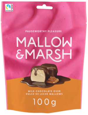 Wholesale Mallow & Marsh Dulce de Leche Coated in Milk Chocolate 100g from Harrisons Direct
