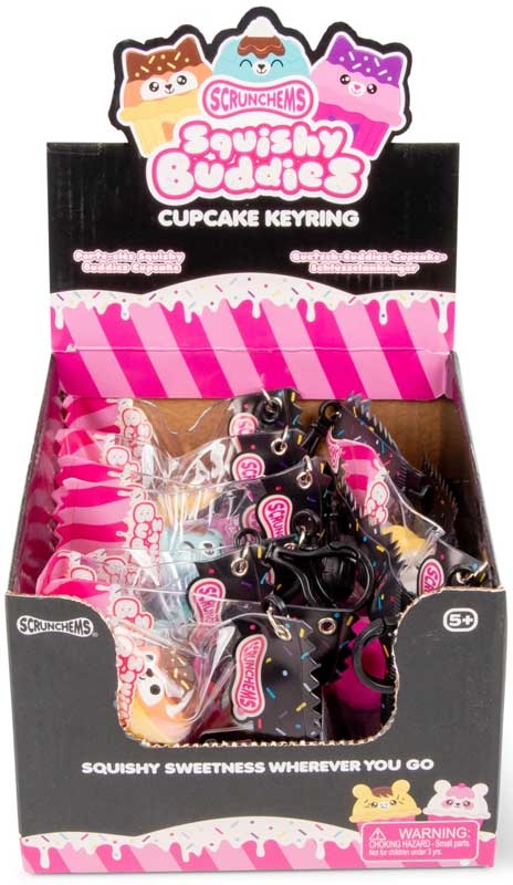 Wholesale Scrunchems Squishy Buddies Cupcake Keyring from Harrisons Direct