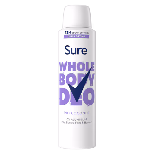 Wholesale Sure Women Whole Body Aerosol Rio Coconut 150ml from Harrisons Direct