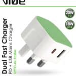 Vibe M5 USB & PD Mains Charger from Harrisons Direct