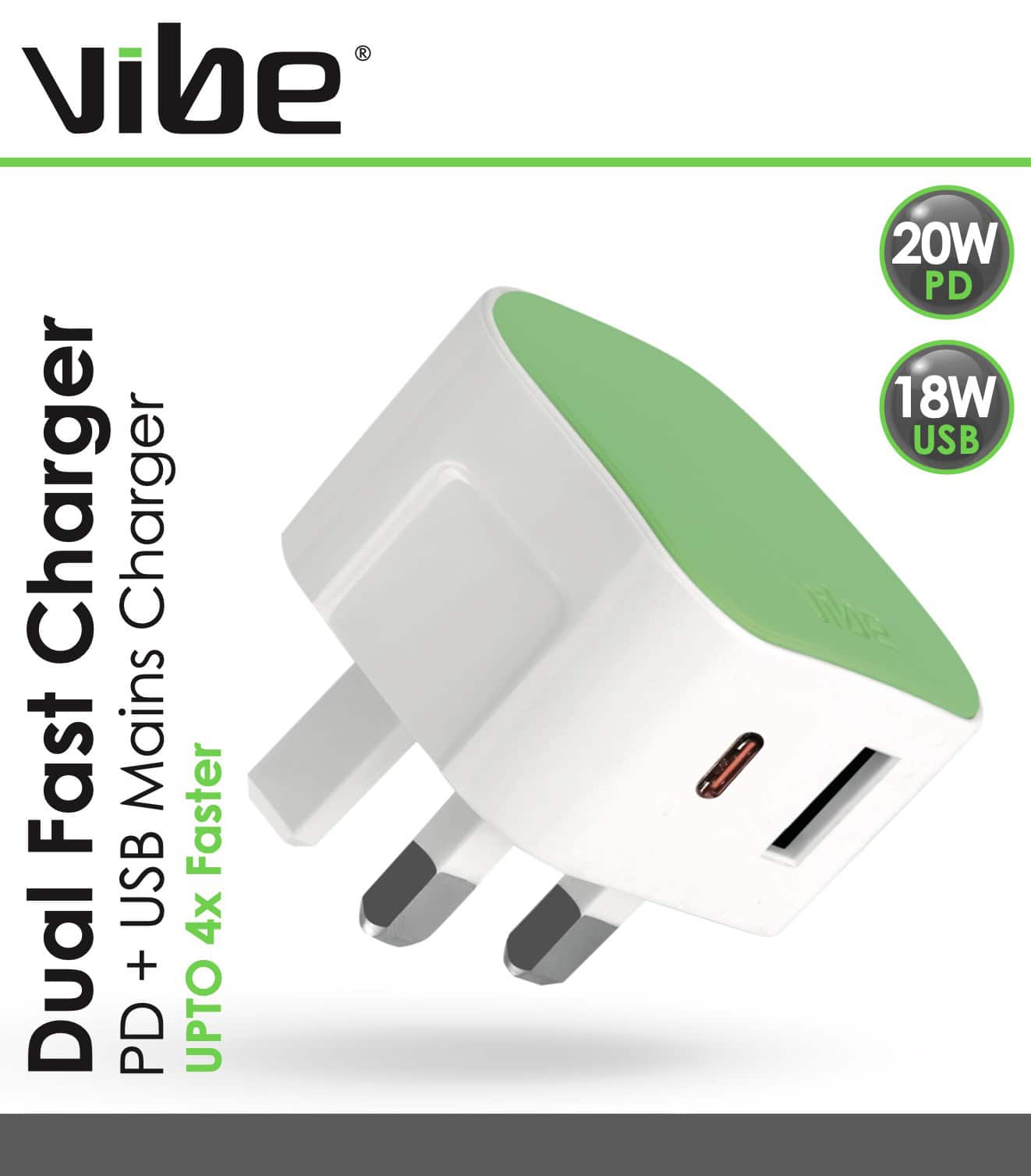 Vibe M5 USB & PD Mains Charger from Harrisons Direct