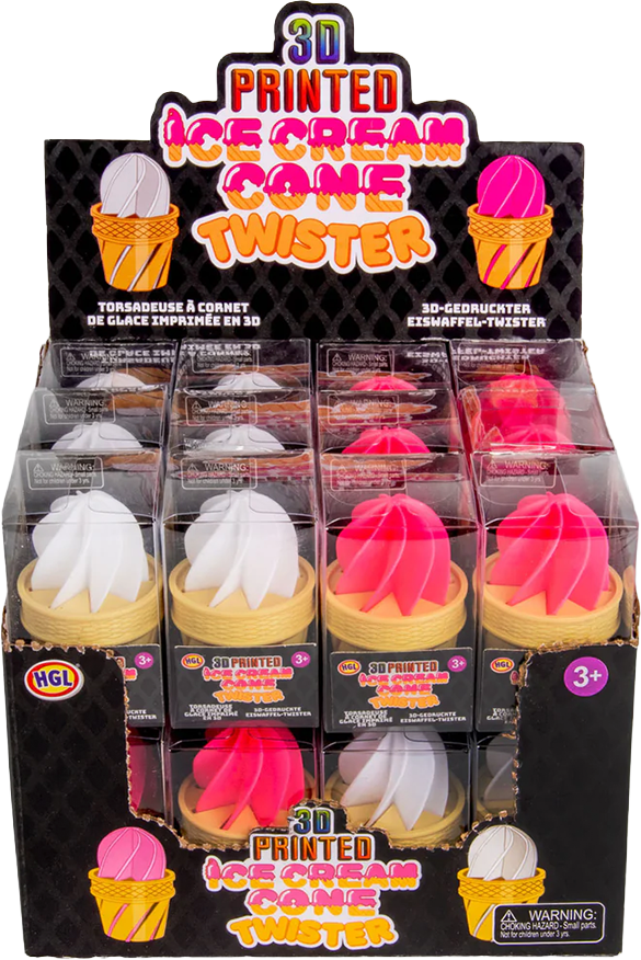 3D Printed Ice Cream Cone Twister CDU from Harrisons Direct