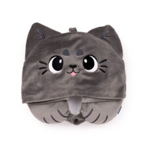 Wholesale Hoodeazzz Beans & Co Pepper the Cat Plush Memory Foam Travel Pillow & Hood from Harrisons Direct