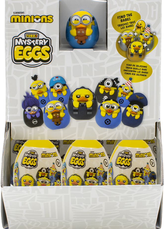 Tubbz Mystery Eggs Minions CDU from Harrisons Direct