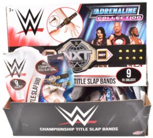 Wholesale WWE Championship Title Slap Bands CDU from Harrisons Direct
