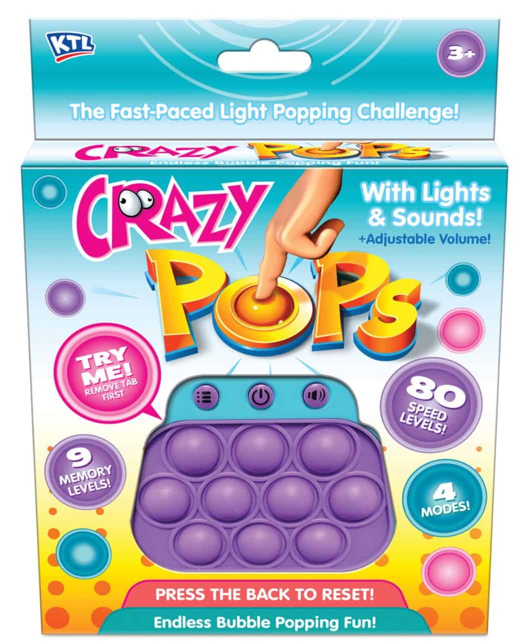 Push and Pop Fidget Game – Assorted Colours box view